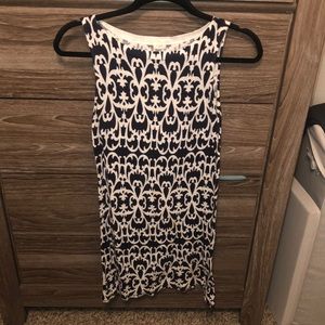 J Crew Navy and White Dress